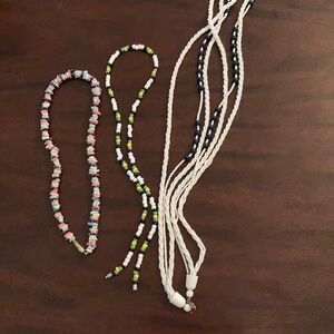 3 beaded vintage necklaces